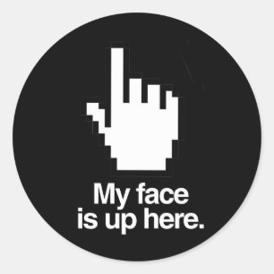 STICKER ROND MON VISAGE EST ICI