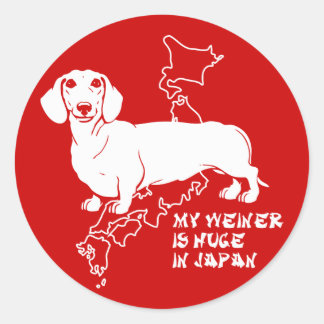 Sticker Rond mon weiner est énorme au japon