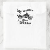 STICKER ROND MON WIENER FAIT DES TRUCS (Sac)