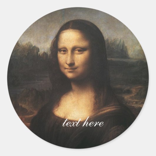 Sticker Rond Mona Lisa (Devant)