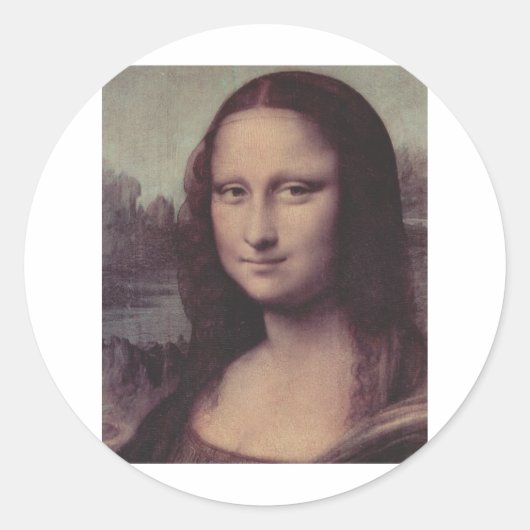 Sticker Rond Mona Lisa Face (Devant)