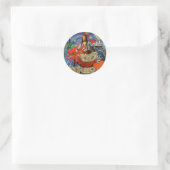 Sticker Rond Mona Lisa Fun Zodiac Whimsical (Sac)