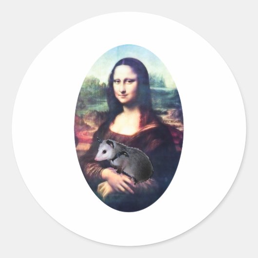 Sticker Rond Mona Lisa Possum (Devant)