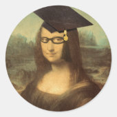 Sticker Rond Mona Lisa w Lunettes Graduation (Devant)