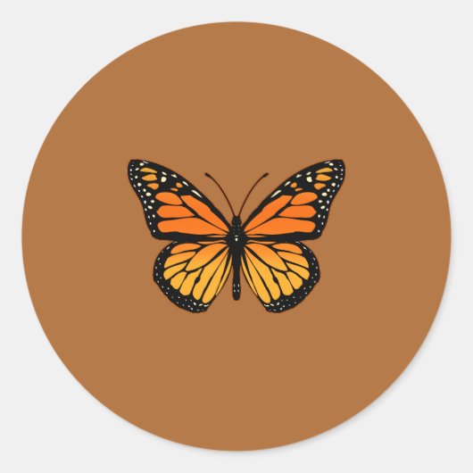 Sticker Rond Monarch Butterfly Joy (Devant)