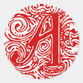 Sticker Rond Monarchie Rouge "A" (Devant)