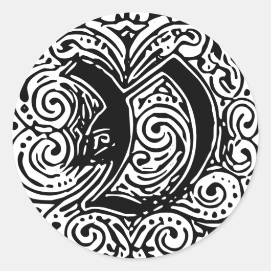 Sticker Rond Monarchie "V" (Devant)