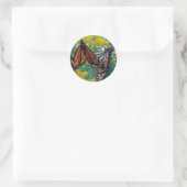 Sticker Rond Monarque Butterflies (Sac)