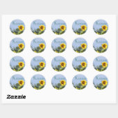 Sticker Rond Monarque de tournesol (Feuille)