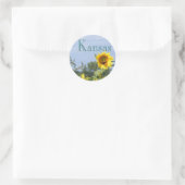 Sticker Rond Monarque de tournesol (Sac)