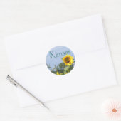 Sticker Rond Monarque de tournesol (Enveloppe)