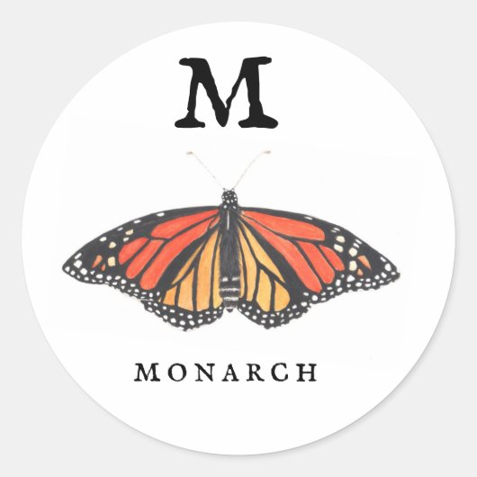 Sticker Rond Monarque M (Devant)