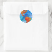 Sticker Rond Monde aquarelle (Sac)