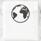 Sticker Rond Monde B/W (Sac)