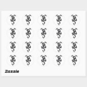 Sticker Rond Monde de Dragon (Feuille)