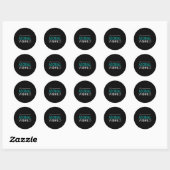 Sticker Rond Monde de la comptabilité d'exercice drôle & compta (Feuille)