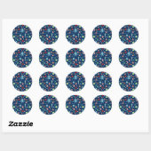 Sticker Rond Monde marin (Feuille)