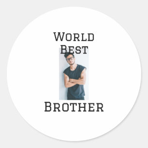 Sticker Rond Monde meilleur frère ajouter nom texte sport texte