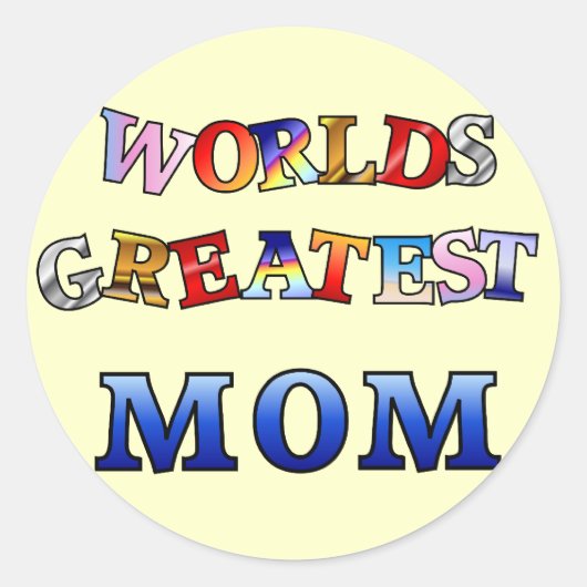 Sticker Rond Monde Meilleure maman (Devant)