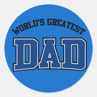 Sticker Rond Mondes plus grands chevalets papa bleu