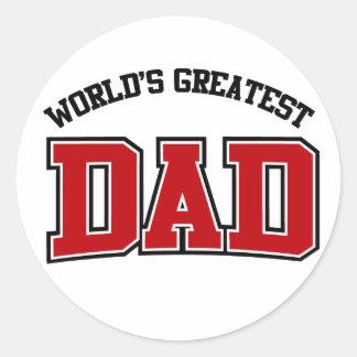 Sticker Rond Mondes plus grands chevalets papa rouge