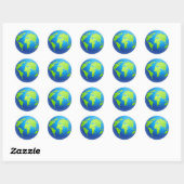 Sticker Rond Mondial (Feuille)