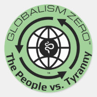 Mondialisme Zero™ Cercle noir avec logo blanc