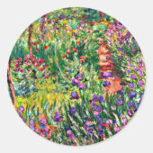 Sticker Rond Monet - Le jardin d'Iris à Giverny (Devant)