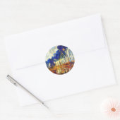 Sticker Rond Monet - Les peupliers en automne (Enveloppe)