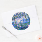 Sticker Rond Monet - Lys d'eau, 1919, rose (Enveloppe)