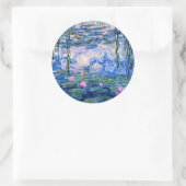 Sticker Rond Monet - Lys d'eau, 1919, rose (Sac)