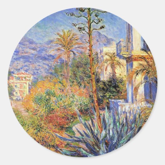 Sticker Rond Monet - Villas à Bordighera, (Devant)