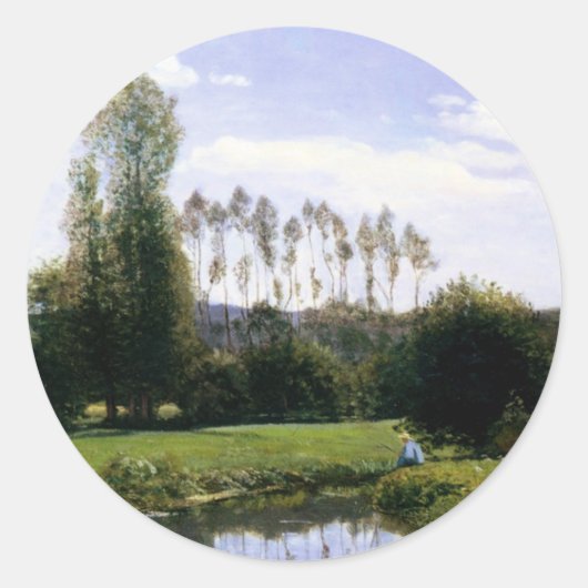 Sticker Rond Monet - Vue sur Rouelles Le Havre, art, (Devant)