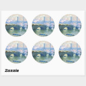 Sticker Rond Monet - Waterloo Bridge, Londres (Feuille)