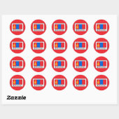 Sticker Rond Mongolie (Feuille)