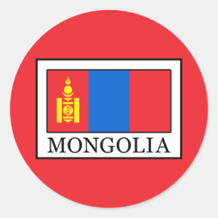 Sticker Rond Mongolie