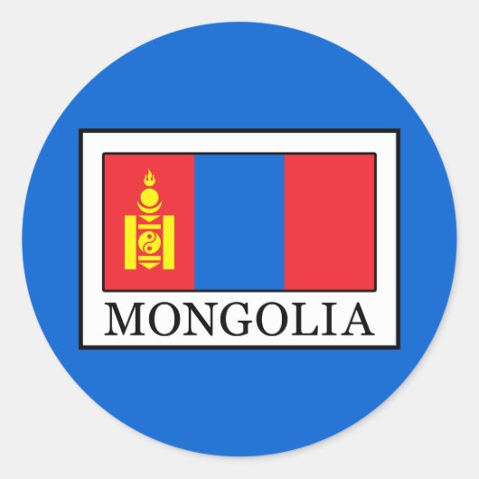 Sticker Rond Mongolie (Devant)