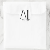 Sticker Rond Moniteur de ski pizza &amp; frites comment faire (Sac)