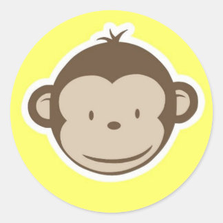 Sticker Rond Monkey