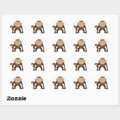 Sticker Rond Monkey (Feuille)