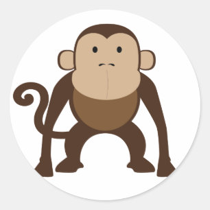 Sticker Rond Monkey