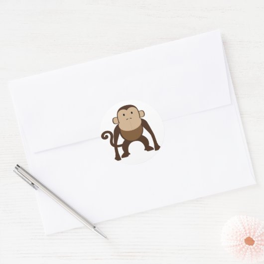 Sticker Rond Monkey (Enveloppe)