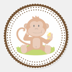 Sticker Rond Monkey