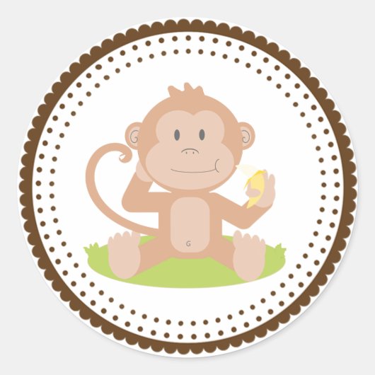 Sticker Rond Monkey (Devant)