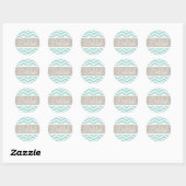 Sticker Rond Monnaie Chevron Tan Monogram (Feuille)