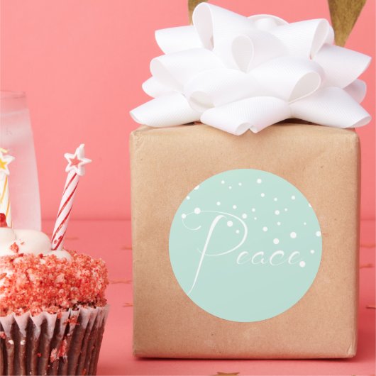 Sticker Rond Monnaie de Noël des fêtes de la paix (Fête)