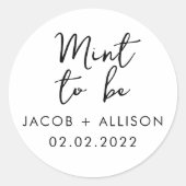 Sticker Rond Monnaie d'être moderne élégant mariage faveur (Devant)