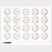 Sticker Rond Monnaie Douce & Blancs Avec Pappage De Pépites Rou (Feuille)