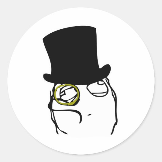 Sticker Rond Monocled Sir (Devant)