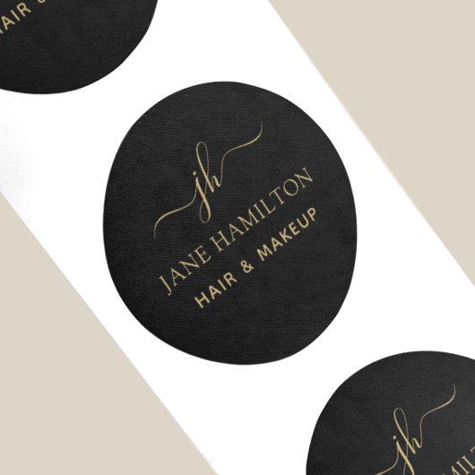 Sticker Rond Monogram Custom Logo Business